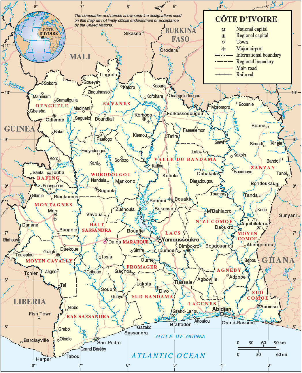Maps of Cote d'Ivoire | Map Library | Maps of the World