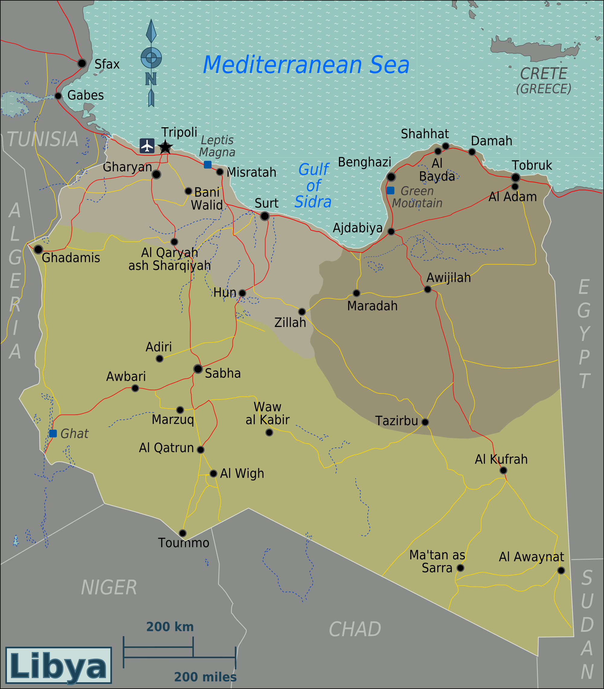 Maps Of Libya Map Library Maps Of The World