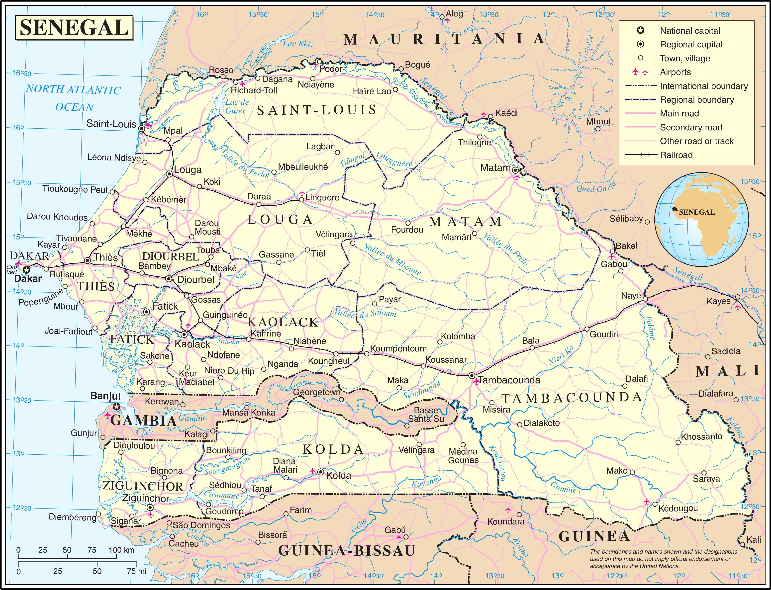 Maps Of Senegal Map Library Maps Of The World Maps Of Senegal Map Library Maps Of The World