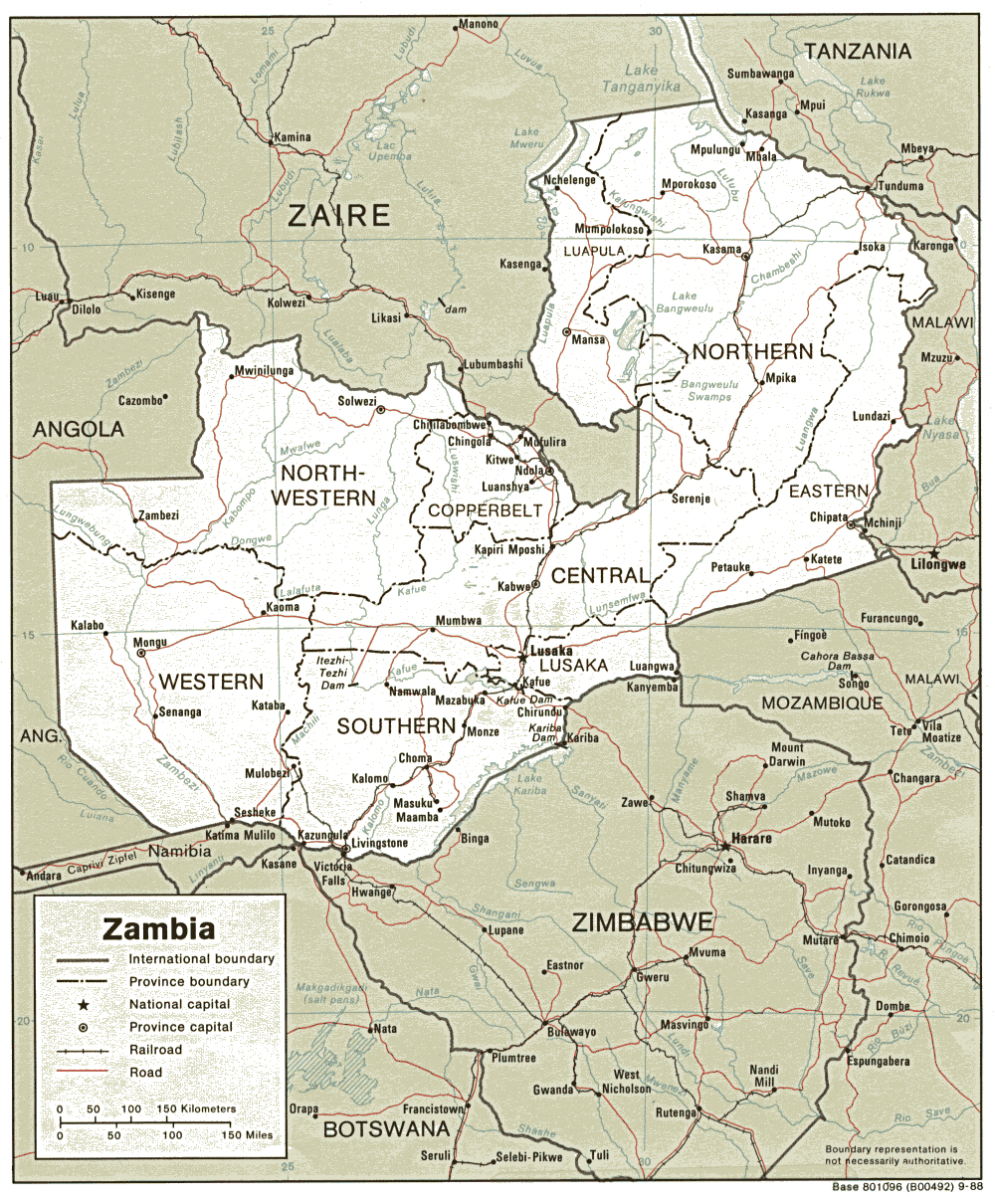 Maps Of Zambia Map Library Maps Of The World