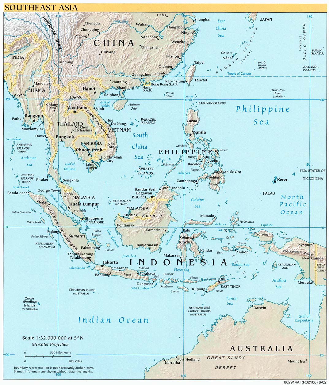 Political Map Of Southeast Asia