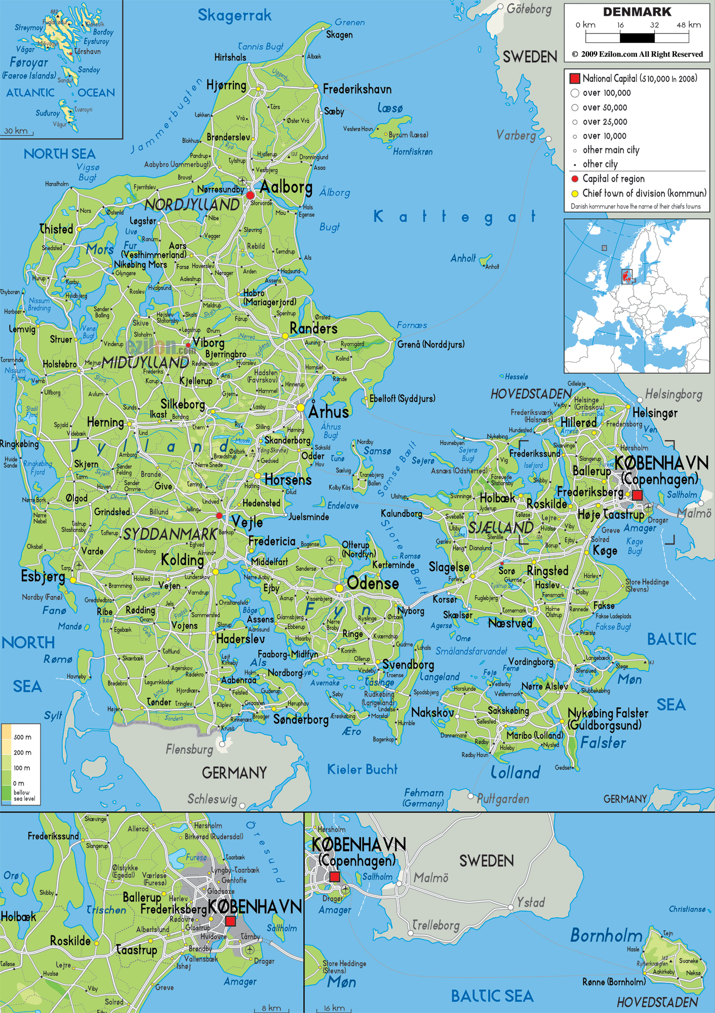 Dänemark Karte : Karte von Dänemark - Karten21.com - Vierra Aftly1951