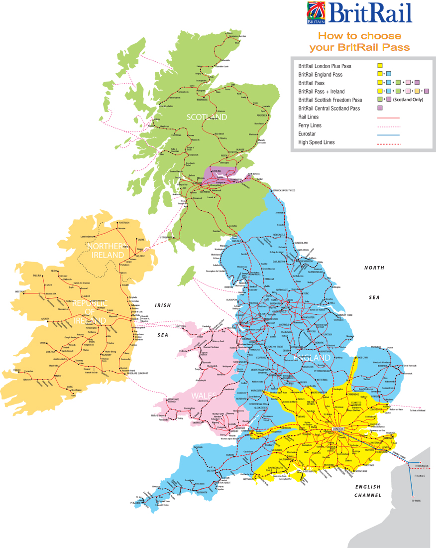 railroads map of great britain